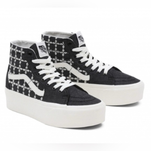 Vans Sk8-Hi Tapered Stackform 'Denim Mix' Size Women’s 9.5 Men’s 8 Embroidered - Picture 2 of 16